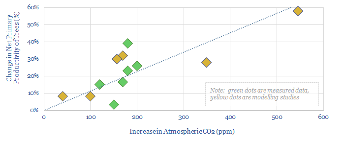 CO2 enrichment and reforestation projects